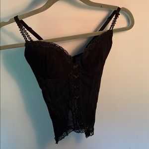 H&M black corset bustier